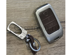 Чехол на ключ Киа Сид 2 поколения (Коричневый комби)