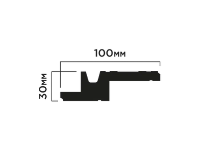 Карниз A100V1 ПОЛИСТИРОЛ HI WOOD 100мм х 30мм х 2,0м.