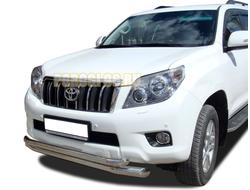 Защита переднего бампера двойная d76/60 для Toyota Land Cruiser Prado 150 2010-...