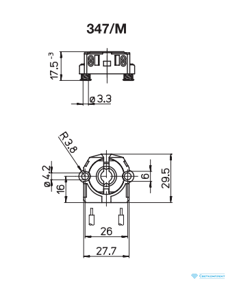 Ламподержатель 347/M G13 крепление на винтах подпружинненый