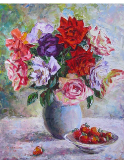 Картина Клубника и розы Круглова Светлана