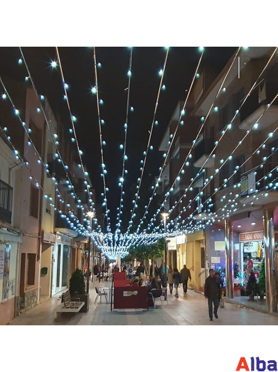 Гирлянда-нить 10 м, 220В, СИНИЙ, IP65, провод ПВХ, статика