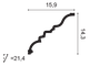 Карниз C327 MANOIR - 15,9*14,3*200см