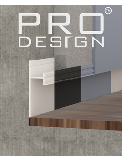 ТЕНЕВОЙ ПЛИНТУС СКРЫТОГО МОНТАЖА PRO DESIGN (ГРУНТ ПОД ПОКРАСКУ) 30*17*2700 ММ