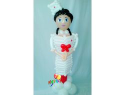 Фигура из шаров"Девушка медсестра"