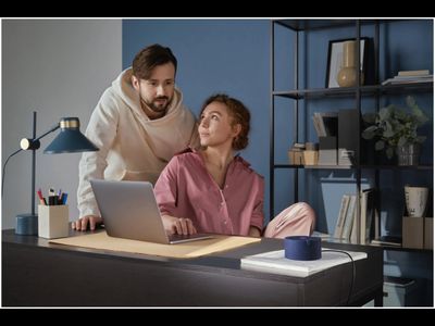 Умная колонка Яндекс Станция Мини без часов с Алисой, синий сапфир, 10Вт