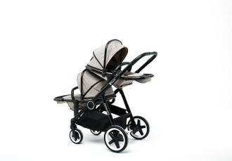 Коляска прогулочная для двойни и погодок BabyZz Dynasty Beige