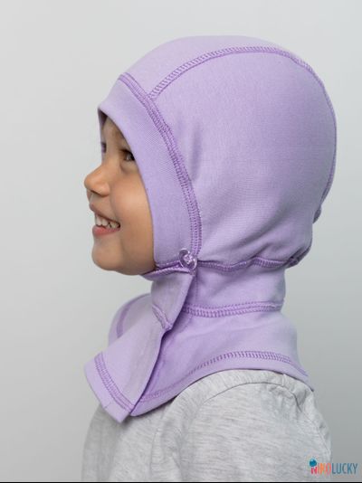 Шапка-шлем 24301-01 95%хлопок 5%лайкра, сиреневый 42-44