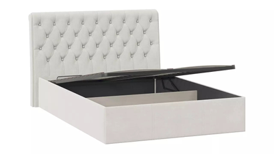 Спальня Скарлет - Кровать двойная Универсальная с ПМ Тип 1 Велюр бежевый 1400