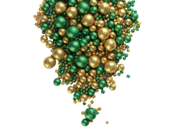 716 Драже зерновое в цв. кондитерской глазури "Блеск" (зеленый,золото)