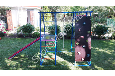 ДСК РАННЕГО РАЗВИТИЯ PLASTEP БОГАТЫРЬ 170 МЕТАЛЛ. Цвет: Синий, перекладины цветные