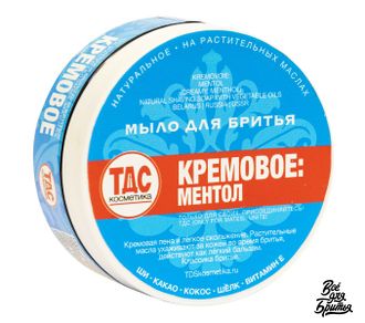 Кремовое мыло для бритья ТДС Ментол, 85 гр