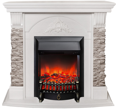 Электрокамин Атланта GR WT с очагом Fobos