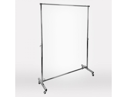 ST006 Вешало-рейл одноярусное регулируемое для одежды напольное на колесах, L=900 мм ⇄ 1500 мм, цвет: хром