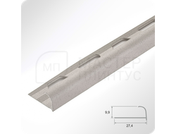 Алюминиевый окантовочный профиль для плитки ПО 10 бежевый муар