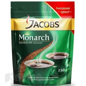 Кофе Якобс Монарх натуральный растворимый в гранулах м/у 150г