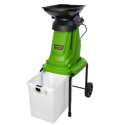 Измельчитель садовый электрический Greenworks GW-2800SD с контейнером