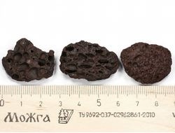 Лава коричневая, галтовка в ассортименте (27-30 мм, 3-5 г) №26969