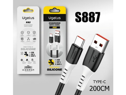 Кабель USB X82 Type-C силиконовый 2000mm (Black)  10pcs