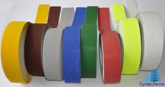 Цветные противоскользящие абразивные самоклеющиеся ленты  "Super -Anti Slip"