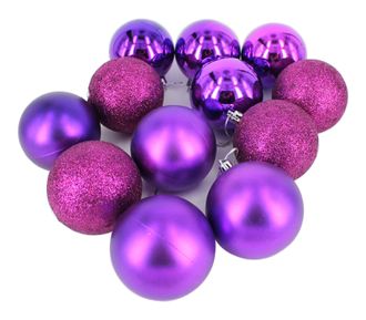Елочные шары фиолетовые 6 см, набор 12 шт. Арт. 2478-24