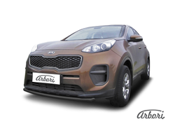 Защита переднего бампера d57 Arbori черн. для Kia SPORTAGE 2016-2018 ( AZDAKSP1601B )