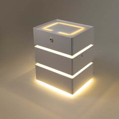 Умная тумбочка с отпечатком пальца | белая