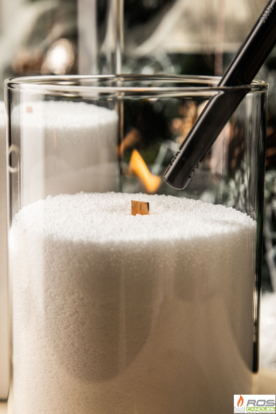 Колба/ваза 20 см с бамбуковой крышкой