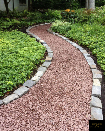 красный декоративный щебень