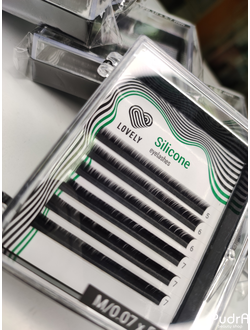 Ресницы чёрные Lovely "Silicone" 6 линий MINI MIX | Ресницы Лавли Силикон Мини Микс для наращивания