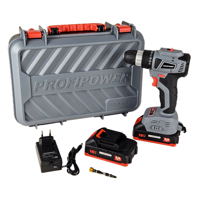 Аккумуляторный бесщеточный шуруповерт PROFIPOWER MKBL-18BT