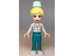 Friends Dr. Maria - Dark Turquoise Trousers, White Top, n/a (frnd358)