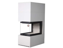 Камин РОДОС 900 СЛОНОВАЯ КОСТЬ/ЧЕРНЫЙ/ГРАФИТ, шамот белый/черный