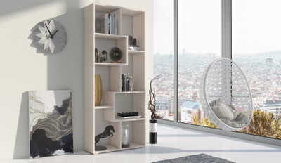 Стеллаж Матрица, дуб молочный