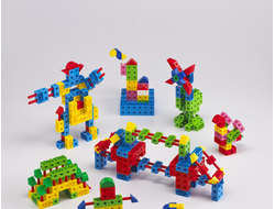 Кубики соединяющиеся 2 см. Конструирование. Набор учебно-игровой для класса (550 элементов)