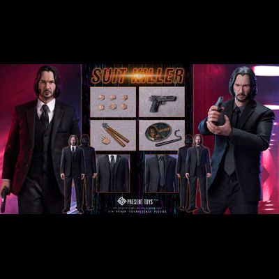 Джон Уик (Киану Ривз, &quot;Джон Уик&quot;) - Коллекционная ФИГУРКА 1/6 scale Suit killer (PT-sp61) - PRESENT TOYS