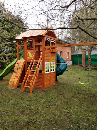 Детская площадка для дачи IgraGrad Клубный домик 2 с трубой Luxe купить в Воронеже