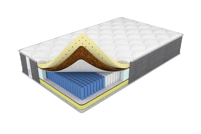 Анатомический матрас на 5 зональном блоке независимых пружин, с перфорированным латексом и ортопедической пеной «Memory Foam» - Элит Триумф
