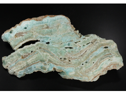 Арагонит голубой, полировка с двух сторон, Африка (203*105*13 мм, 443 г) №37765