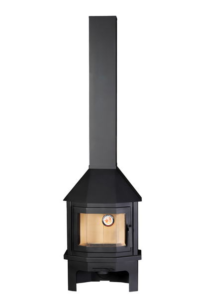 Камин Мюнхен пристенно угловой компакт графит / черный, Экокамин (Россия)