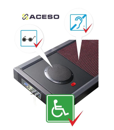 Визуально-акустическое табло с разрешением 32х96, Встроенная акустическая система 1х10 Вт ПДУ, датчи