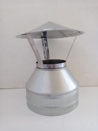 Оголовок (диаметр 120/200 мм.) нерж/цинк 0,5/0,5 мм AISI 430