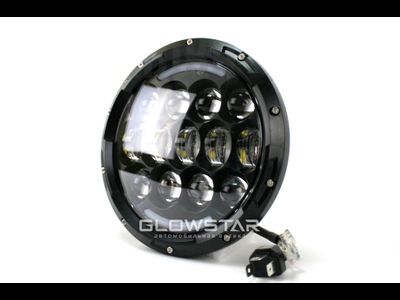 Светодиодная фарa 7 дюймов,110 Ватт, дальний/ближний, 6000K, 9-16 Вольт, на Ниву, УАЗ, Jeep Wrangler (Основной вариант), 1шт