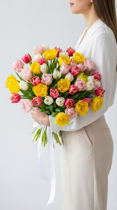 Букет цветов на 8 марта № 763