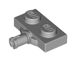 Plate, Modified 1 x 2 with Wheel Holder, Reinforced Underside, Light Bluish Gray (66897 / 6395349)