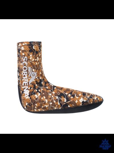 Носки неопреновые 7мм Scorpena D Camo р.S-36/38 !promo