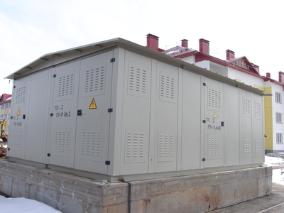 Двухтраннсформаторная КТП в металлическом корпусе