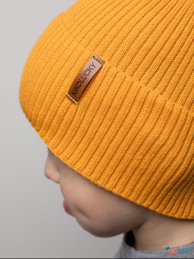 Шапка 25301-01 50%хлопок 50%акрил, горчичный 52-56