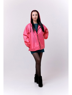 куртка ветровка женская для занятий спортом розовая