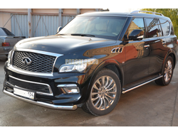 Защита штатного порога	 d42 для Infiniti QX80